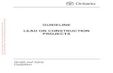 GUIDELINE LEAD ON CONSTRUCTION PROJECTS original · owners, constructors, contractors and subcontractors, who have duties under the Occupational ... (DSR) for lead, Regulation 843,