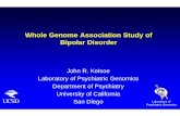 Whole Genome Association Study of Bipolar Disorder...NIMH Genetics Initiative for Bipolar Disorder Wave Sites Ascertainment Families Subjects Subjects with DNA Wave 1 4 sites BPI probands