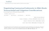 Negotiating Contractual Indemnity in M&A Deals ...media.straffordpub.com/products/negotiating... · 8/24/2017  · The audio portion of the conference may be accessed via the telephone