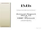 for HMP Wymott€¦ · 2014-15 for HMP Wymott Reporting Period June 2014- May 2015. IMB Annual Report 2014 - 2015 HMP Wymott Page 2 of 20 Statutory Role of the IMB ... CV room, training