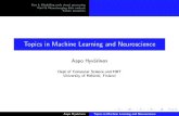 Topics in Machine Learning and Neuroscience · Part I: Modellingearlyvisualprocessing Part II: Neuroimagingdataanalysis Futureprospects Topics in Machine Learning and Neuroscience