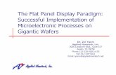 The Flat Panel Display Paradigm: Successful Implementation ... · 2005 2010 2015 e-paper (portable e-readers, signage) Basic Logic (disposable electronics e-film for X-ray sensors