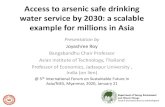 Access to arsenic safe drinking water service by 2030: a scalable … · 2020. 6. 4. · Access to arsenic safe drinking water service by 2030: a scalable example for millions in