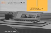 COMPANY CAPABILITY SUMMARY - Crawford IT IT - Capability Summary - We… · dedicated inhouse software developers This enables us to tackle extremely challenging problems. IT SERVICES