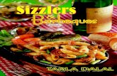 Sizzlers & Barbeques - Tarla Dalal...1. Heat 2 sizzler plates over an open flame till they are red hot and place them on their respective wooden trays. 2. Fill the warm tortillas with