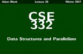 Adam Blank Winter 2017Lecture 20 CSE 332courses.cs.washington.edu/courses/cse332/17wi/...Adam Blank Winter 2017Lecture 20 CSE 332 Data Structures and Parallelism