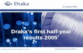Draka’s first half-year results 2005 - Prysmian Group · 2005. 8. 30. · Distribution in 1971 Summary First half-year results 2005 | 3 Organic revenue growth 8%, driven by Draka