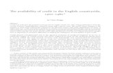 The availability of credit in the English countryside ... · The availability of credit in the English countryside, 1400–1480* by Chris Briggs Abstract Credit was central to the