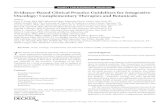 Evidence-Based Clinical Practice Guidelines for ... · Evidence-Based Clinical Practice Guidelines for Integrative Oncology: Complementary Therapies and Botanicals Acknowledgment