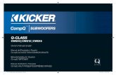 CompQ SUBWOOFERS Q-CLASS - KICKER€¦ · The high performance suspension system can operate in a larger sealed enclosure. This ... CompQ subwoofers will handle massive amounts of