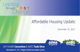 Affordable Housing Update€¦ · Mortgage And Housing Corporation •Darren Reedy, Manager of Welcoming and Inclusive Communities, AUMA . Canada’s First Ever National Housing Strategy