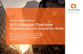 2015 Baird Industrial Conference 2015 Allegion Overview/media/Files/A/Al... · product development Expand channel capability Enterprise excellence M&A Product/market expansion and