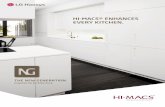 HI-MACS® EnHAnCES EVERY kItCHEn. · HI-MACS® is a sophisticated composition of acrylic, natural minerals and pigments that come together to provide a smooth, non porous and visually