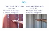 Side, Rear, and Front Panel Measurements...Roof – Measuring Into-cube Damages – Flat Bar Note: IICL-6 roof into the cube limit = 40 mm Flat bar type top rail average height is