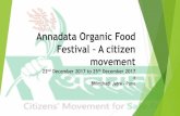 Annadata Organic Food Festival – A citizen movement · Annadata Organic Food Festival –A citizen movement 22nd December 2017 to 25th December 2017 Bhimthadi Jatra - Pune