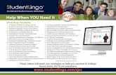 S tudentLingo - San Jose City College...* Video Workshops available in Spanish • 10 Habits Of Mind For College Success • 10 Tips For Success In Your Online Course • Academic