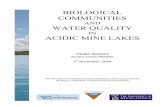 IN ACIDIC MINE LAKES · 2011. 5. 27. · Biological Communities and Water Quality in Acidic Mine Lakes ii Abstract Most studies on acidic mine lake communities have concentrated on