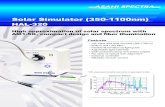 Solar Simulator (350-1100nm) - Asahi Spectra · The solar simulator HAL-320, includes an AM1.5G filter, is a compact design and easy-carrying. Fiber output system enables flexible