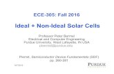 Non-Ideal Solar Cells - nanoHUB... · 10/7/2016 1. outline 2 1) Ideal Solar Cells 2) Non-ideal solar cells: reverse bias 3) Non-ideal solar cells: forward bias 10/7/2016 Bermel ECE