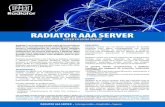 RADIATOR AAA SERVER - Open€¦ · RADIATR AAA SERVER • Interoperable • Ampliable • Seguro Radiator™ es la famosa navaja suiza de los servidores AAA. Es la solución líder
