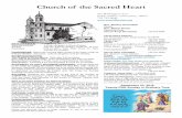 Church of the Sacred Heart · 9/23/2018  · PASTORAL CARE OF THE SICK: Call 732-721-0040 Arrangements for communion calls to the sick can be made by calling the Parish Office. Please