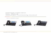 GXP1625/1620/1610 User Manual (Automatic Provisioning Version)manual.cldpbx.com/wp-content/.../02/...Ver1.0.2_en.pdf · Place active call on hold, resume the call on hold. Record