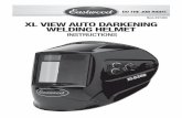 Item #21484 XL VIEW AUTO DARKENING WELDING HELMET · the face of the Welding Helmet to sunlight or other bright light source. If the Auto-Darkening feature fails to function, permanent