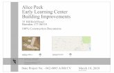 G100 - Connecticut...Alice Peck Early Learning Center. Drawing Number: Building Improvements. 35 Hillfield Road Hamden, Connecticut 06518. STATE PROJECT NO. 062-0095 A/RR/CV. Tel.