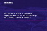 Nuclear Site Licence Application – Summary Forward Work Plan · 2017. 3. 30. · 3.3.1 Organisational Capability ... NRW Natural Resources Wales NSC Nuclear Safety Committee NSL