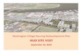 HUD SITE VISIT - Washington Village€¦ · Washington Village Housing Redevelopment Plan HUD SITE VISIT September 22, 2014. 1. Program 2. ... Closing November‐2015 Demolition Start