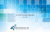 Q1 FY2017 Earnings Presentation - Bodal CHEM- Q1-FY 2016-2017-EP.pdf · Q1 FY2017 Earnings Presentation June 2016 ... Quarterly Financial Trends Revenue (Rs. Million) EBITDA (Rs.