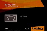 Dryer - Microsoft · DC 7112 W. Please read this user manual first! Dear Customer, Thank you for prefering a Beko product. We hope that your product which has been manufactured with