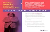 2020 ACE AWARDS - hbanet.org · PAST ACE AWARD WINNERS 2019. Eli Lilly, EMD Serono and W2O 2018. Pfizer, Insigniam and KPMG 2017. Bristol-Myers Squibb Company and athenahealth 2016.