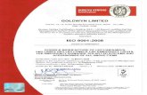 Goldwyn Limited · Certification 7828 GOLDWYN LIMITED Plot No. 15, 16, Noida Special Economic Zone, Noida — 201 305, Uttar Pradesh, India. Bureau Veritas Certification Holding SAS