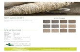 NEW WOOLCRAFT COLOURS - greendalecarpets.co.uk · NEW WOOLCRAFT COLOURS A popular rustic chunky wool loop carpet in two designs. SPECIFICATION Colours Pile Content Backing Gauge Tog