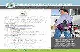 BE ACTIVE CHALLENGE Meetings/2015/4-10...2015/04/10  · or your wellness program? Call 888-VIVERAE (848-3723). * A physician should be consulted prior to beginning a new program of