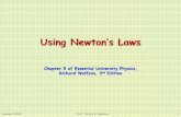 Using Newton’s Laws 298 summer 19/lectures/… · Summer 2018 Prof. Sergio B. Mendes 1 Chapter 5 of Essential University Physics, Richard Wolfson, 3rd Edition Using Newton’s Laws