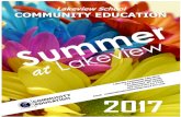 Lakeview School COMMUNITY EDUCATION ·  1 507-423-5164 Ext 1320 Lakeview School COMMUNITY EDUCATION