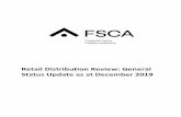 RDR Status Update - FSCA Frameworks/Temp... · General outsourcing standards 6 General outsourcing standards are provided for in the FAIS Fit & Proper requirements which came into