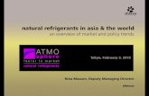 an overview of market and policy trends - R744 … · natural refrigerants in asia & the world an overview of market and policy trends Nina Masson, Deputy Managing Director shecco