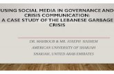 USING SOCIAL MEDIA IN GOVERNANCE AND CRISIS …g-casa.com/conferences/vienna16/ppt_pdf/Hashem.pdf · Social & Mobile Media: became key players in disseminating don’t just offer