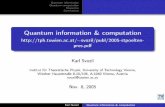 Quantum information & computationtph.tuwien.ac.at/~svozil/publ/2005-stpoelten-pres.pdfClassical & quantum correlations and the Boole-Bell inequalities 2 Quantum computation No-cloning