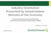 Industry Orientation Presented by Saskatchewan Ministry of ......•ECON will continue working with stakeholders to improve and enhance these programs •ECON intends to participate