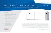 SOLECTRIA XGI™ 1500 · Nominal Output Voltage 600 VAC, 3-Ph 600 VAC, 3-Ph 600 VAC, 3-Ph 600 VAC, 3-Ph ... When EPCs and project developers across the USA need dependable, low-maintenance