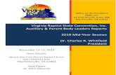 Virginia Baptist State Convention, Inc. Auxiliary & Parent ... · each child. They live in the Fieldale, VA area and Pleasant Hill Baptist Church – Pastor Carelock and the coordinator