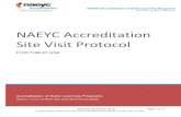 NAEYC Accreditation Site Visit Protocol · Length of Visit Site visits are almost always completed within 1 day or 2 consecutive weekdays. The size of the program, and therefore the