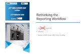 Rethinking the Reporting Workflow · ‹N › Report Model: The XBRL model built from the financial model Alignment with definitions of IFRS reporting and the associated taxonomy