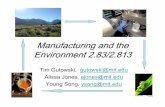 Manufacturing and the Environment 2.83/2web.mit.edu/2.813/www/2007 Class Slides/2.83 First Day.pdf · Recovery EPA, 1998. 0 10 20 30 40 50 60 70 80 90 100 Crust Ore Smelt Alloy Product