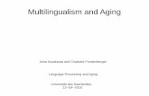 Multilingualism and Aging · There were only findings for declines of neural efficiency not for compensatory activation Neuronal efficiency may be a core mechanism of bilingual task
