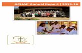 ACHAP Annual Report 2015-16 - africachap.org...ACHAP Annual Report |2015 - 2016 11 Through regular exchange and learning, HAs in Malawi, Ghana and Lesotho learnt from FBO institutions
